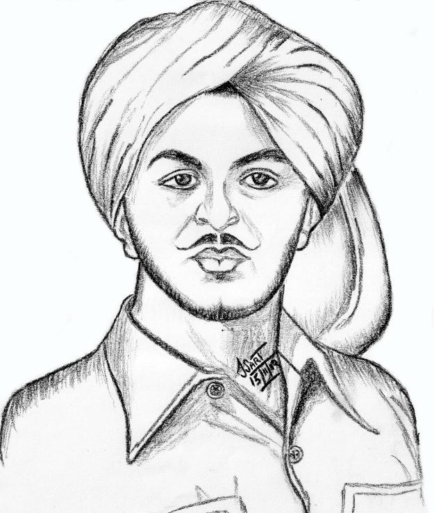 Buy Bhagat singh beautiful sketch Online @ ₹199 from ShopClues