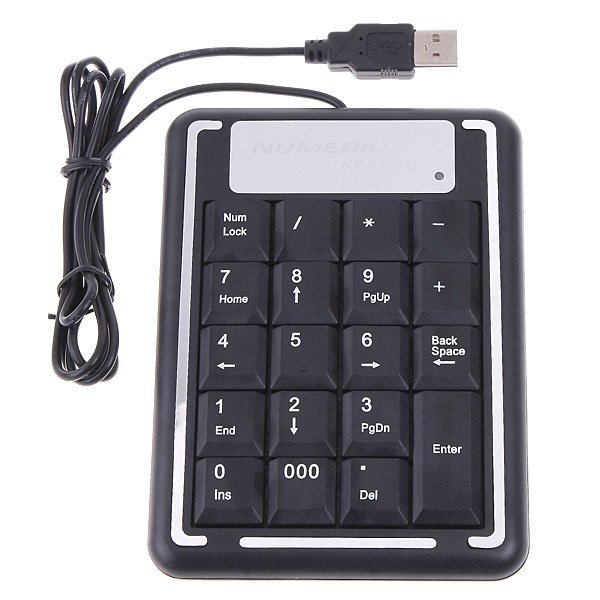 Buy Usb Mini Numeric Keypad Keyboard For Laptop 19 Keys Black Online