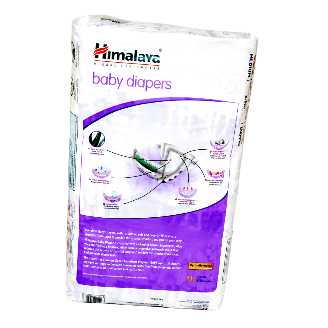 Buy Himalaya Baby Medium Size Diapers (54 Count) Online ₹675 from