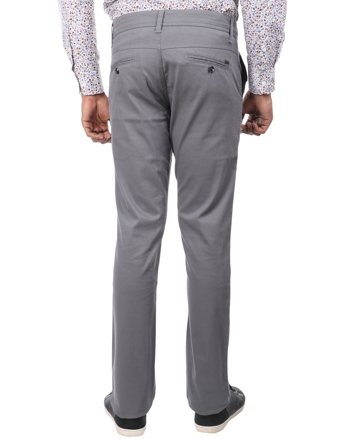 Buy Oxemberg Slim Fit Mens Grey Cotton Trouser Online @ ₹1359 from ...