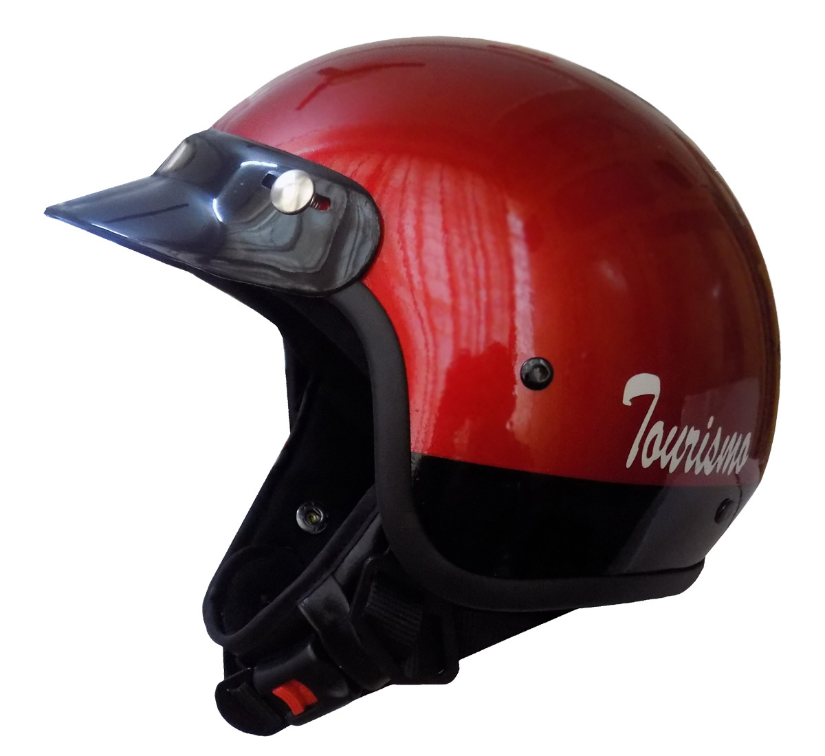 Buy Retro Tourismo (ISI Certified) (Glossy Red) Open Face Helmet Online ...