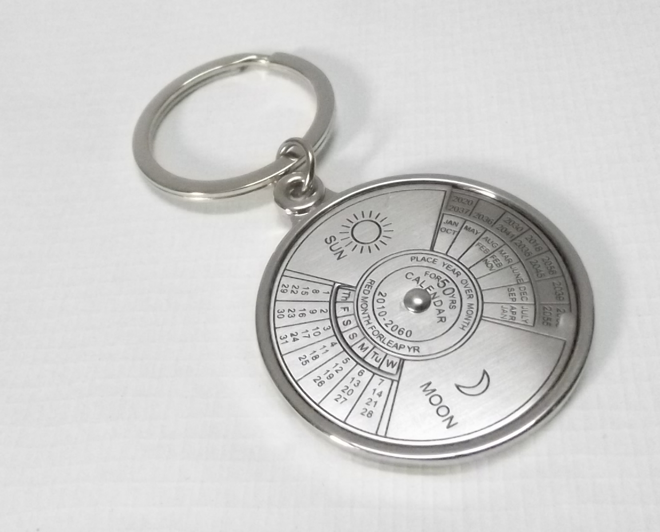50 years perpetual calendar Keyring/ Key Chain in Compass Style at Best