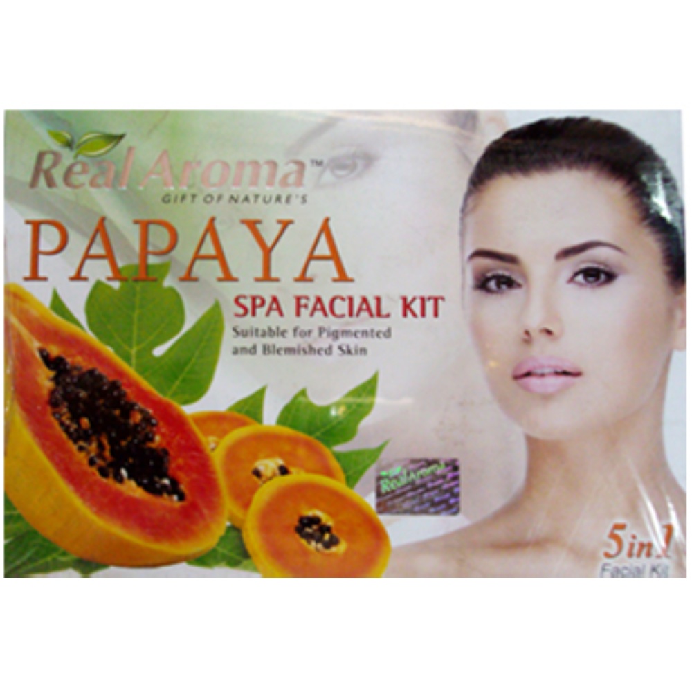 Buy Real Aroma Papaya Spa Facial Kit 5 In 1 Facial Pack Online ₹299