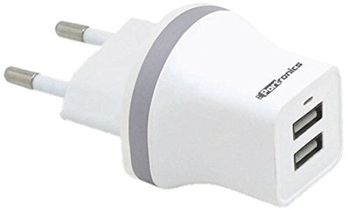 Portronics 2.1A Dual USB Charger White