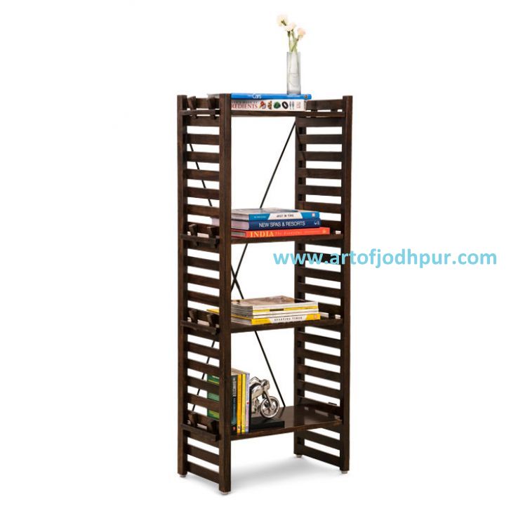 Buy book shelves in sheesham wood home furniture online Online ₹15250