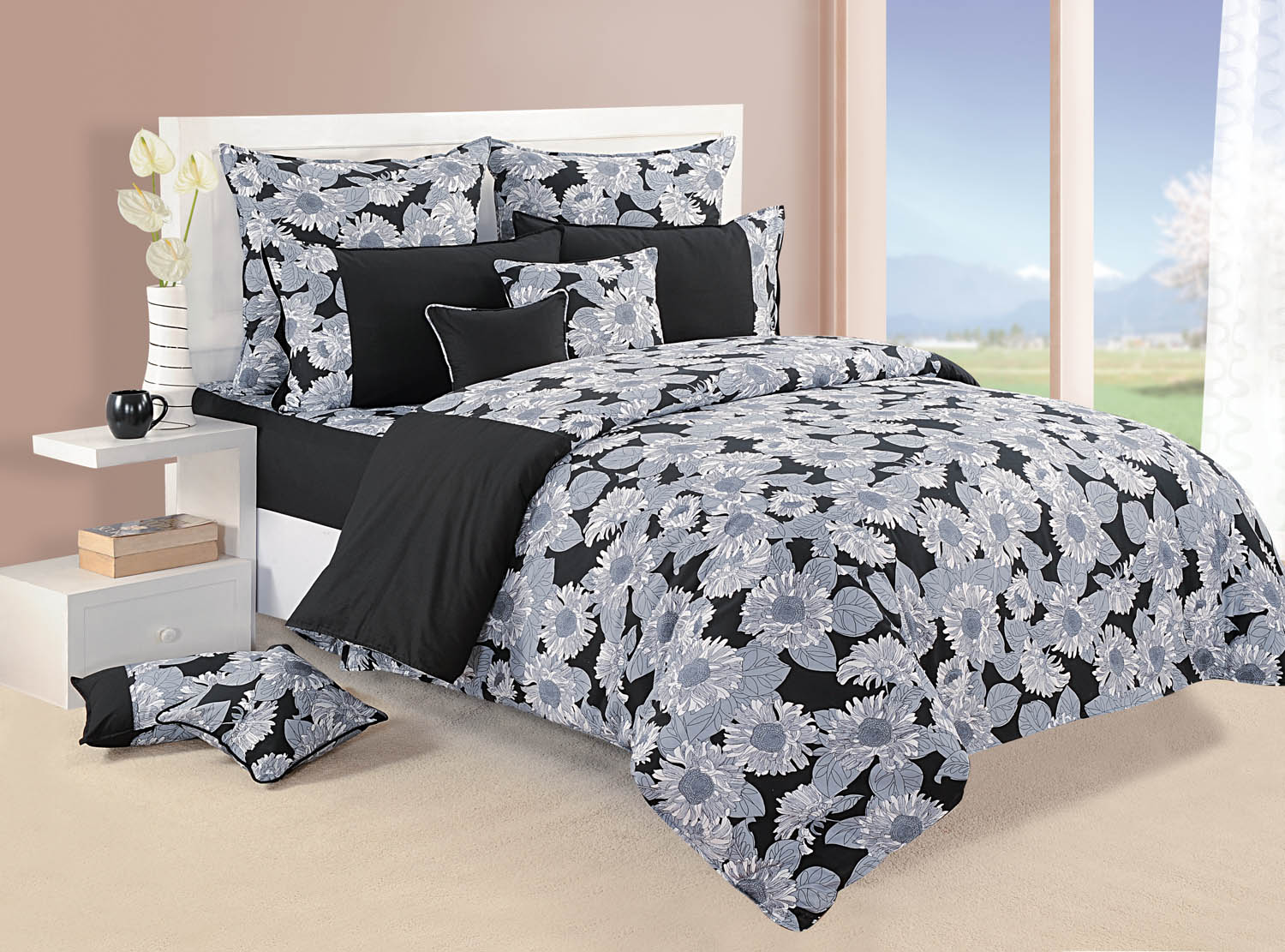 Elements Classic Bed Of Flowers Comforter N Bed Sheet Set