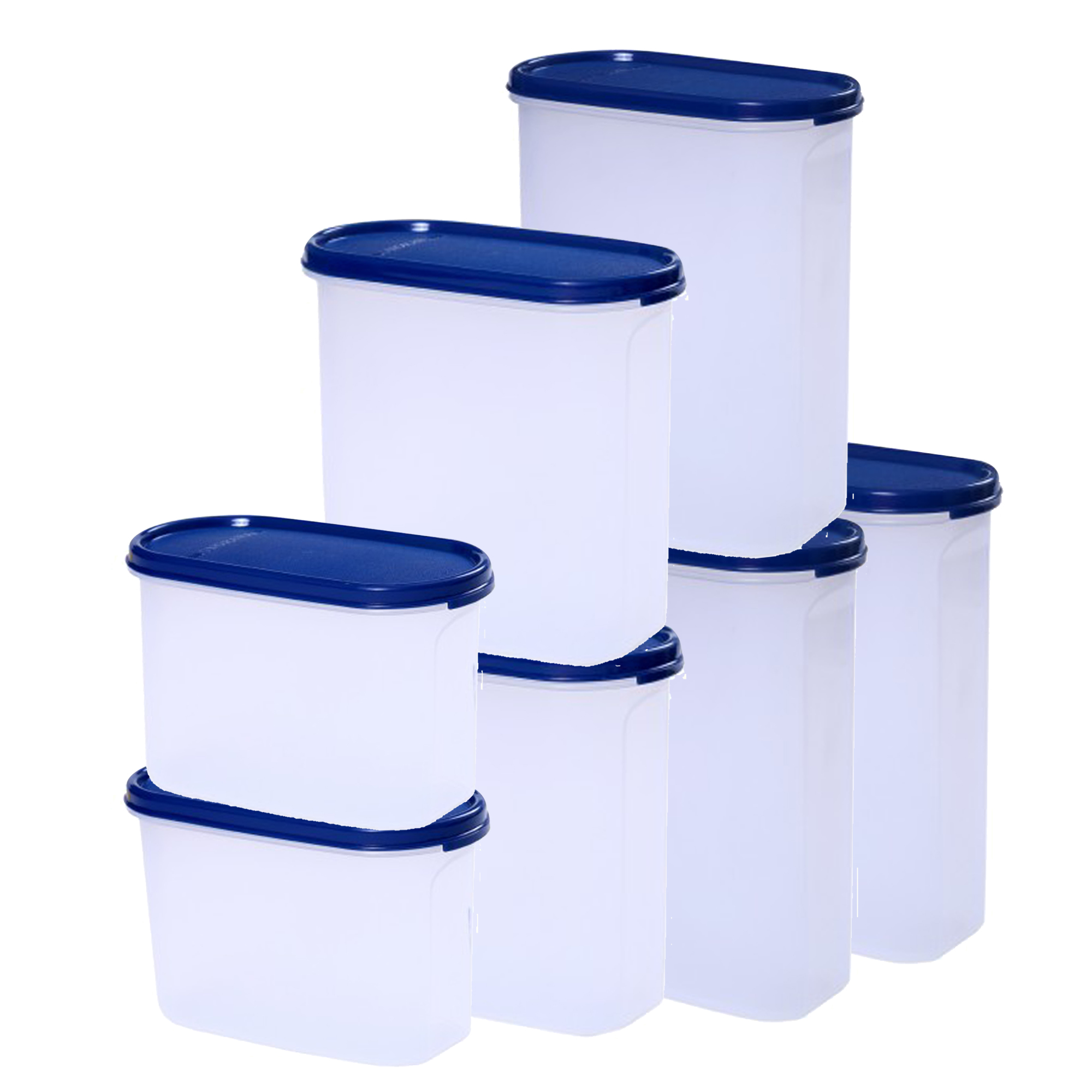 Stackable Oval Containers Buy Signoraware Modular Oval Containers - Set of 7 (2x1100ml)+(2x1700ml ...