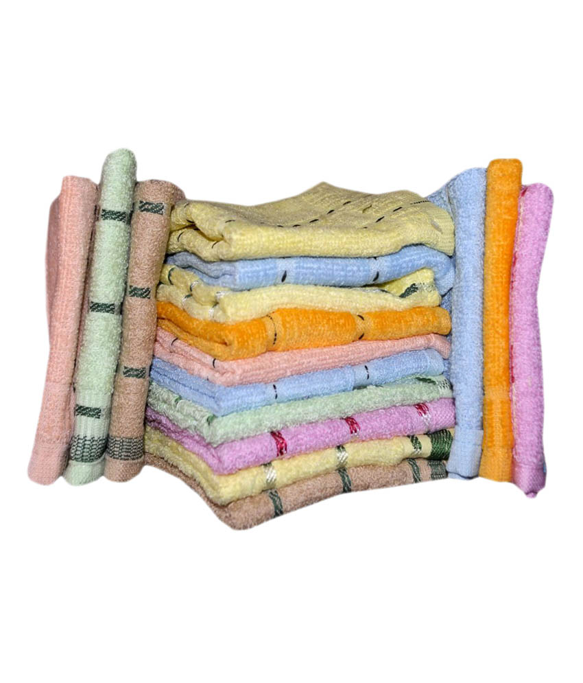 Buy Summer Special Set Of 20 Cotton Face Towels Online ₹599 from
