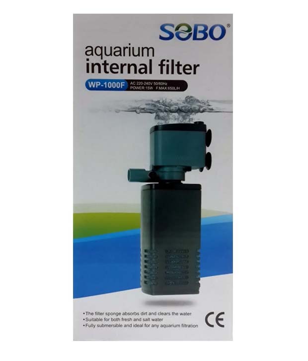 Buy SOBO Aquarium Internal filter WP 1000f 15watt 650 L/h Online ₹340