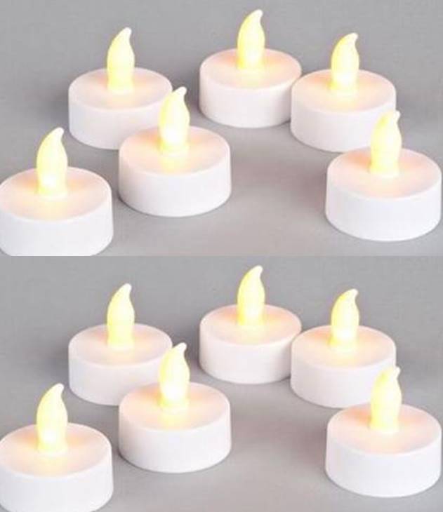 Buy LED FLICKERING TEALIGHT CANDLES PACK OF 12 battery operated t