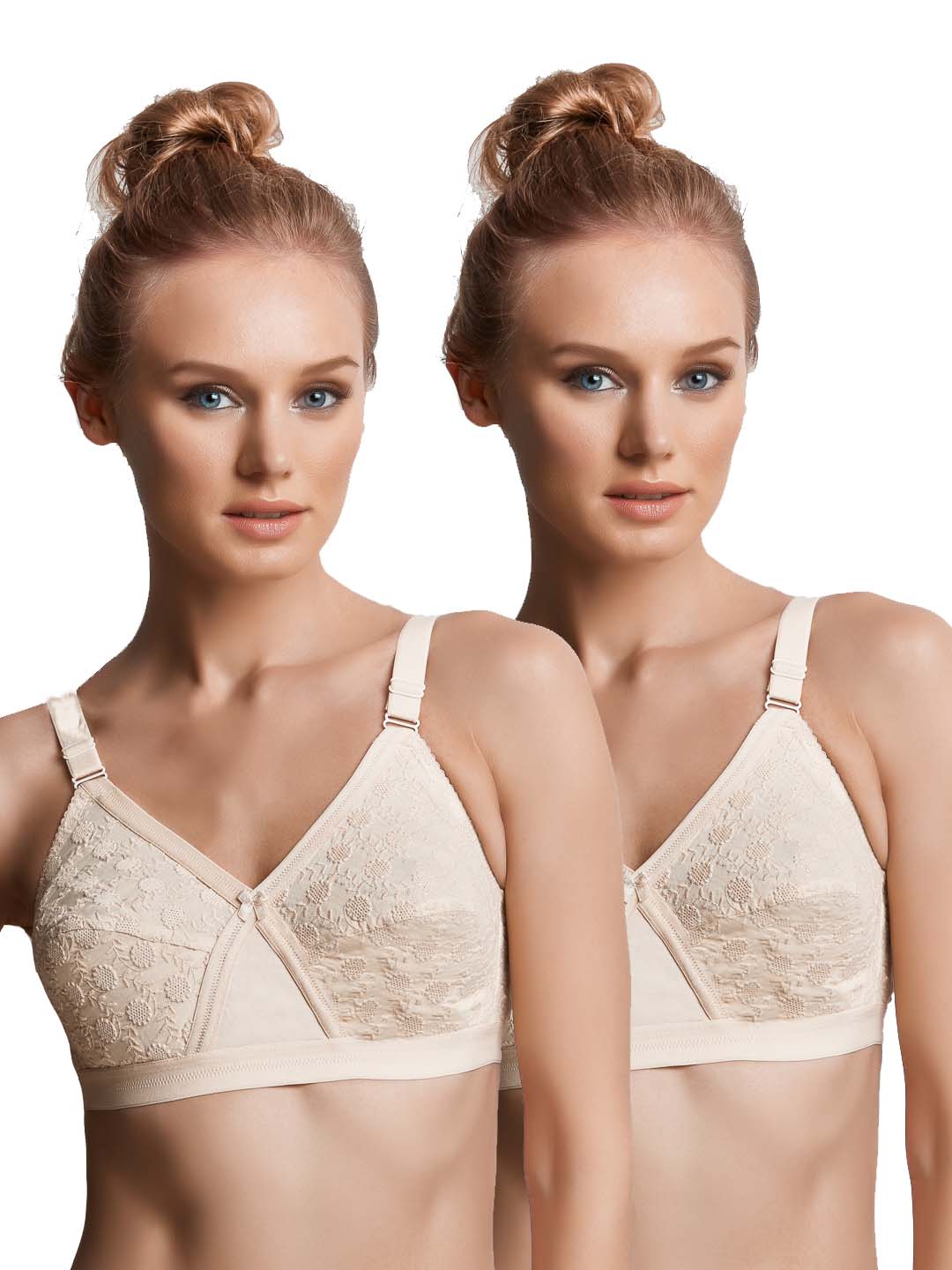 Buy Libertina Anika Non Paded Full Coverage Bra.(Pack Of 2) Online ₹850 from ShopClues
