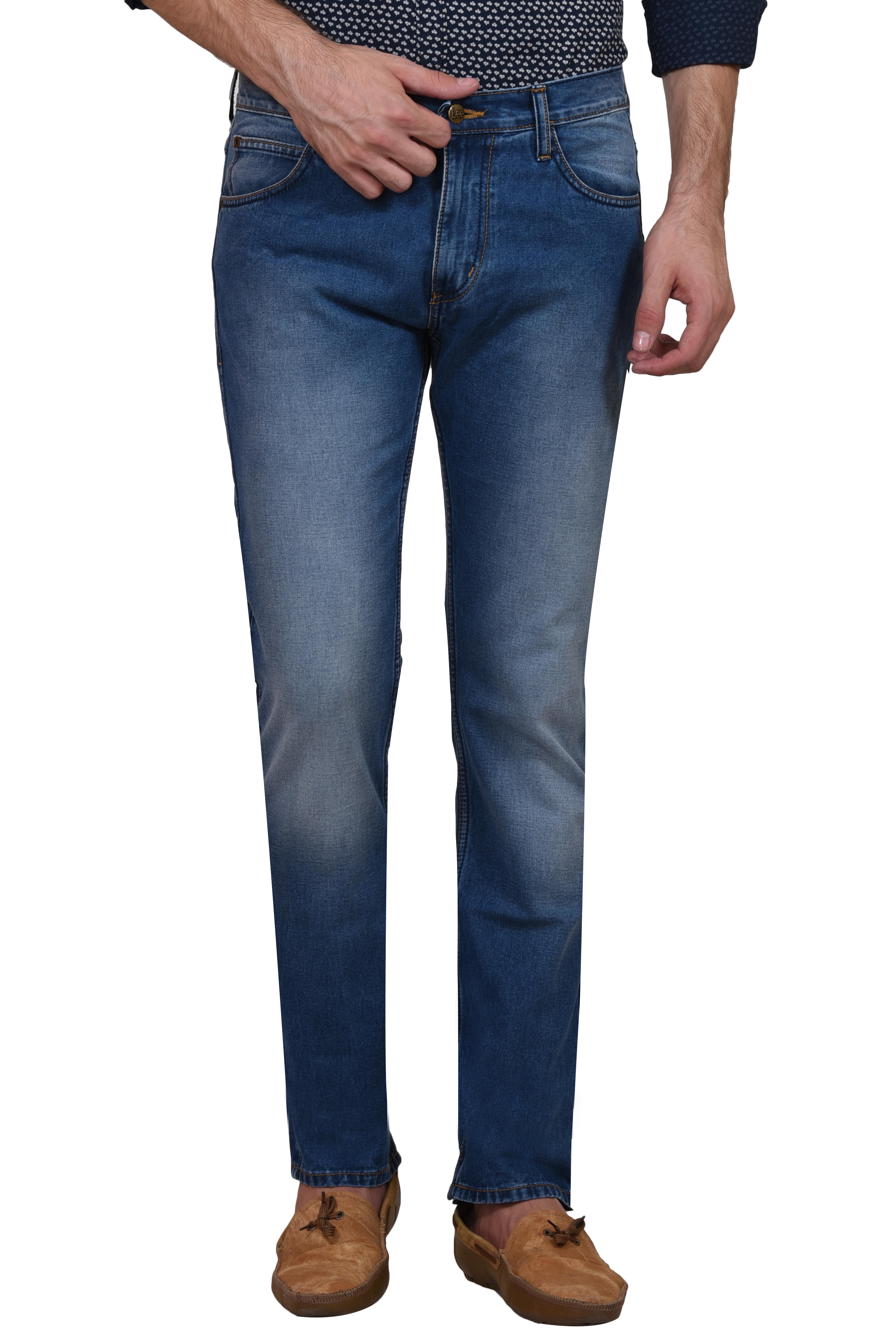 Buy Lee Navy Blue Slim Fit Mid Rise Mens Jeans Online @ ₹1379 from ...