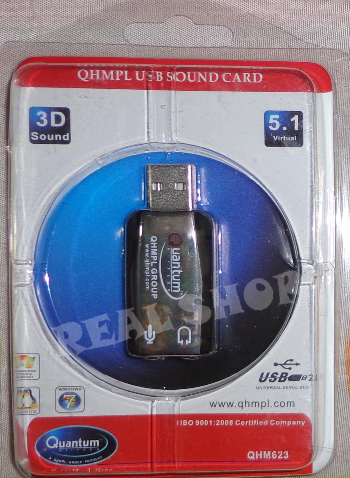 Buy Quantum USB Sound Card, USB to Speaker Mic Audio Adapter Online