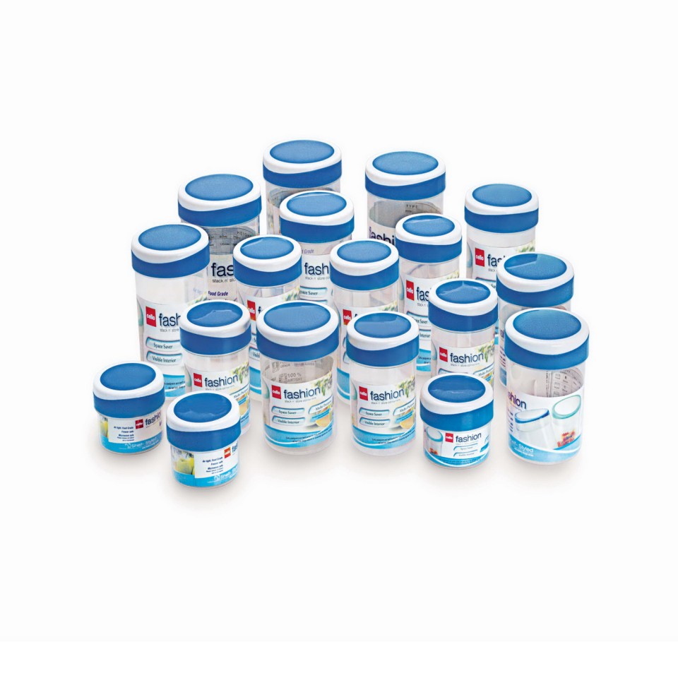 Buy Cello Fashion Container Set (18 pcs) Blue Online @ ₹1366 from ShopClues