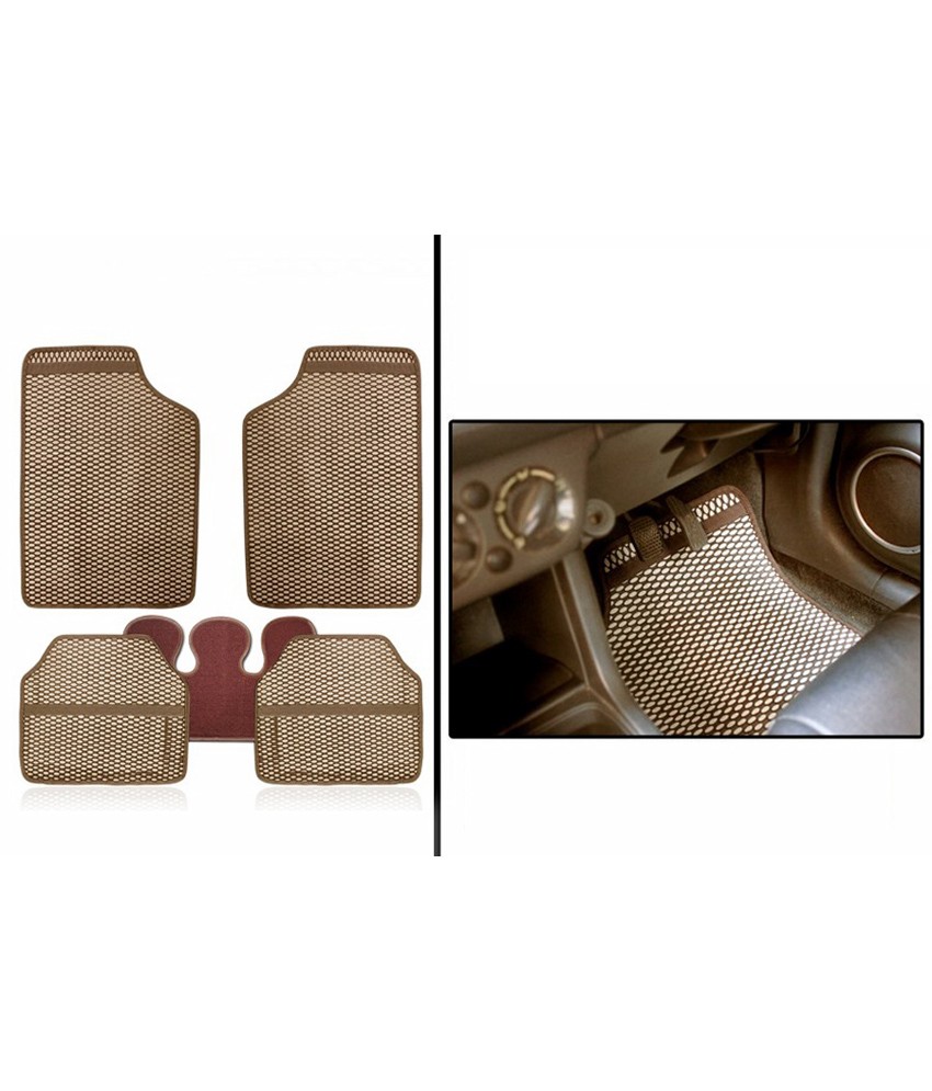 Buy Hi Art Odourless Car Beige Rubber Floor Mats for Hyundai i20 Set of 5 Online ₹1498
