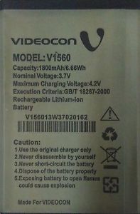 Buy REPLACEMENT BATTERY FOR VIDEOCON V1560 1800mah Online @ ₹520 from ...