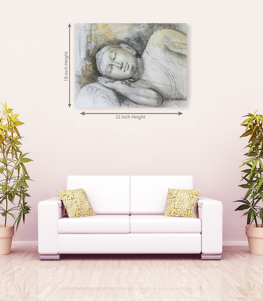 Buy Lord Buddha Sleeping Canvas Painting Online @ ₹449 from ShopClues