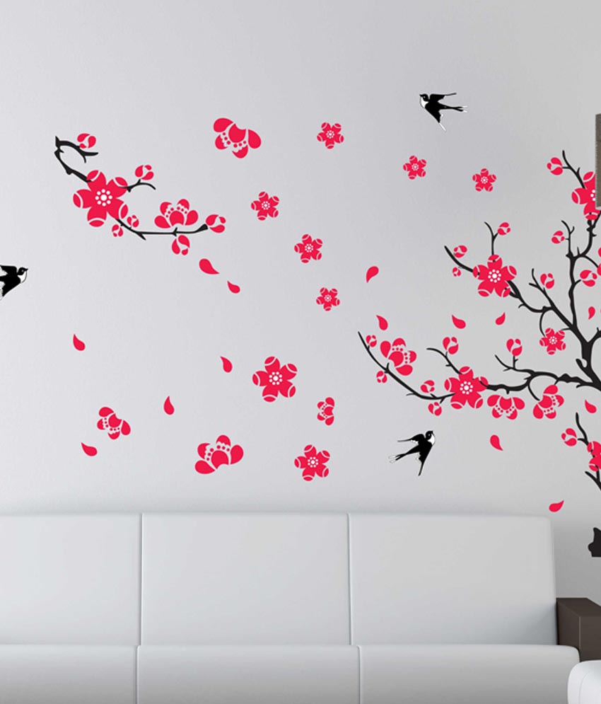 Buy Decals Arts Pink PVC Wall Stickers Online @ ₹5500 from ShopClues