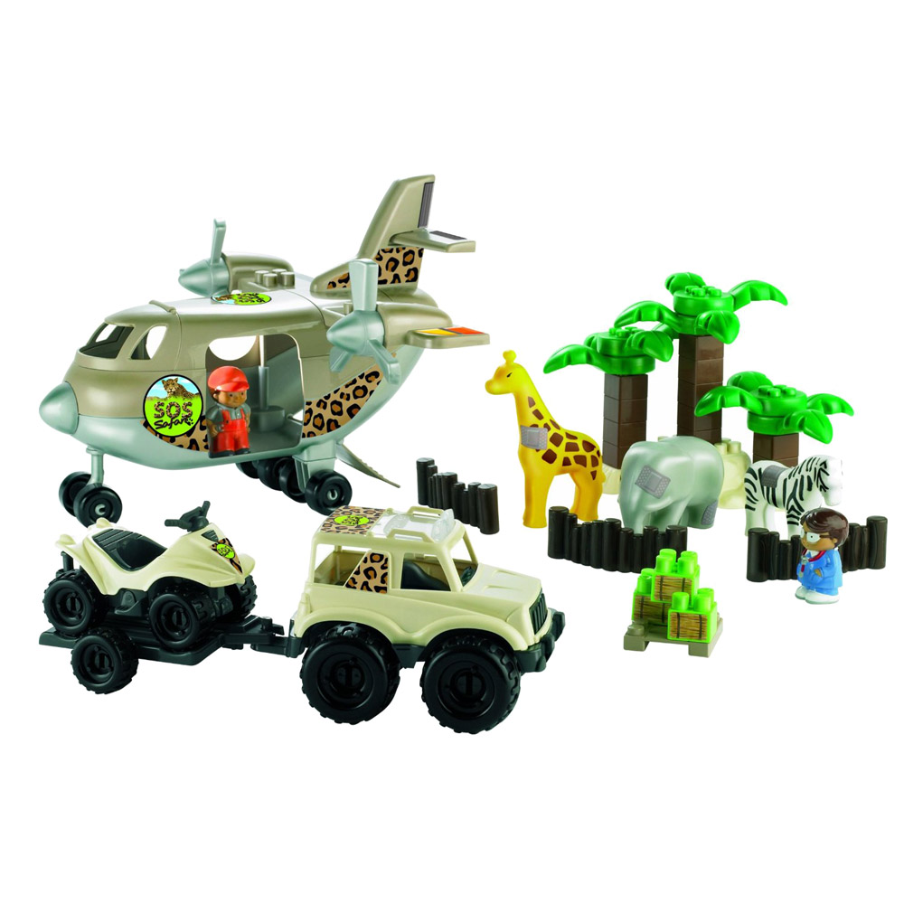 Ecoiffier Abrick Safari - 50 Mattoncini Grandi A Forma Di Animale Per Bambini Dai 12 Mesi, Scatola Multicolore - 2