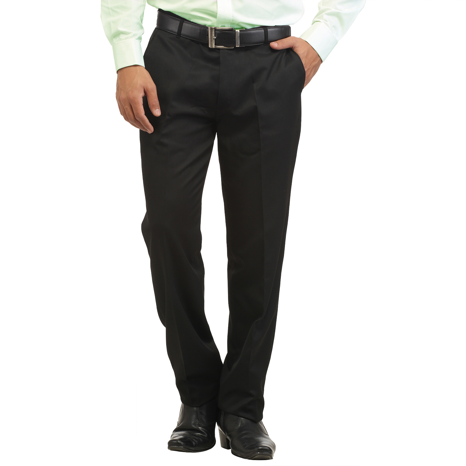 jet black formal pants