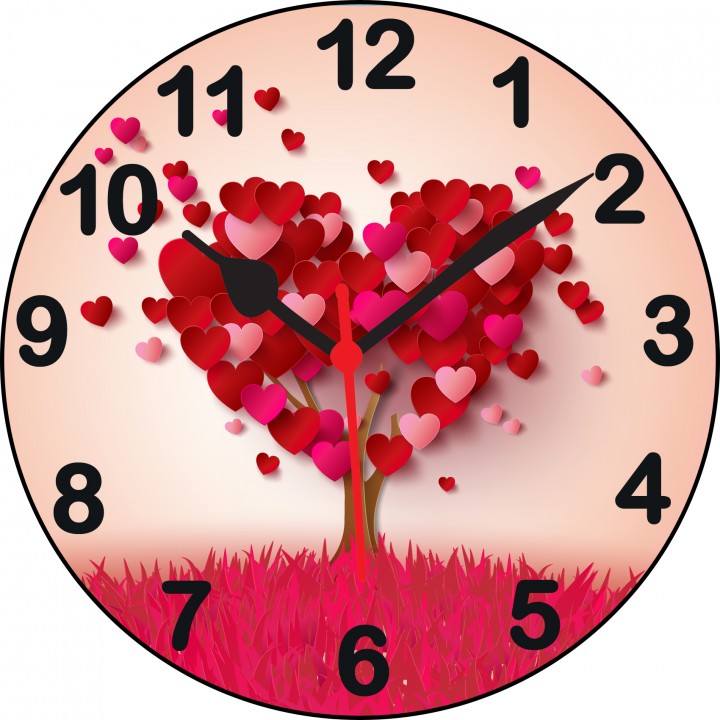 ske designer hearth love wall clock