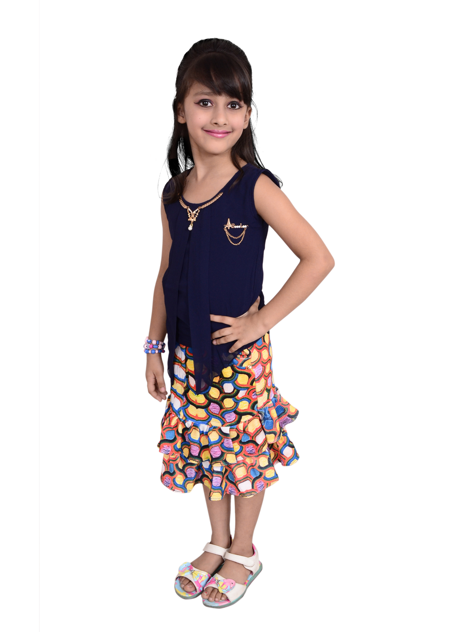 Buy Girls Dress Skirts top Two-Piece Set by Arshia Fashions ...