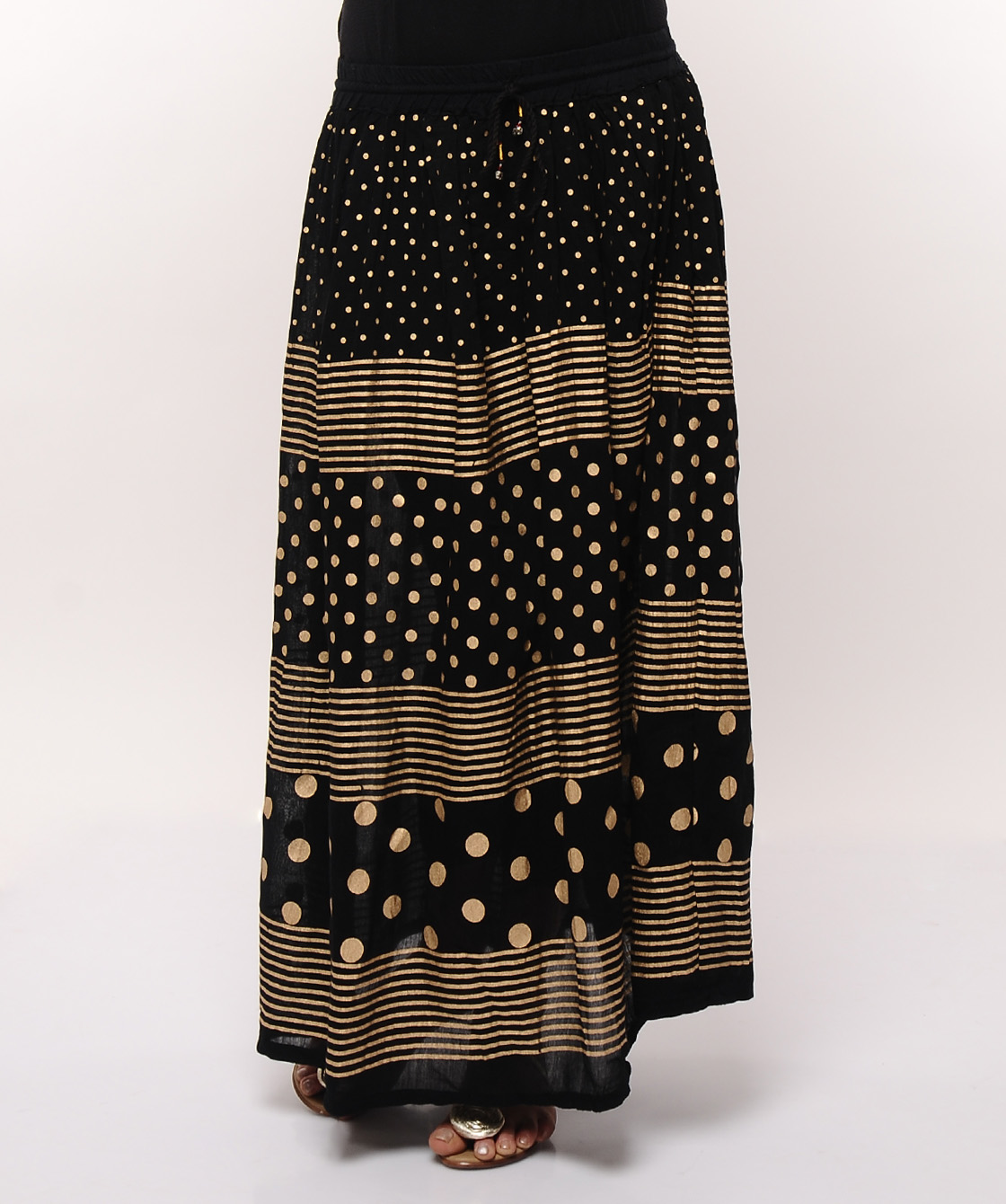 Gold Print Long Skirt at Best Prices Shopclues Online Shopping Store