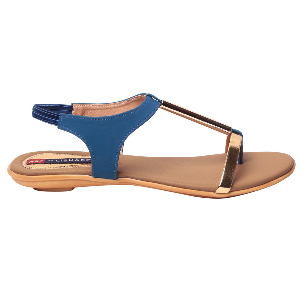 Buy MSC Women's Blue Flats Online @ ₹599 from ShopClues