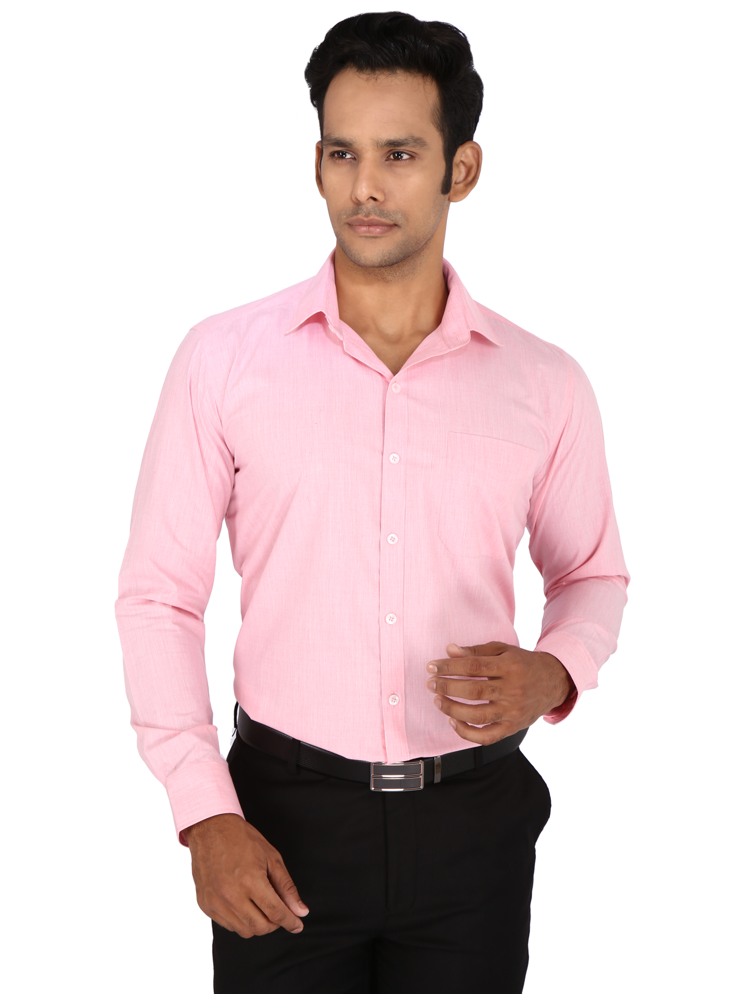 Buy Warewell Mens Regular Fit Pure Cotton Peach Shirt Online @ ₹547 ...