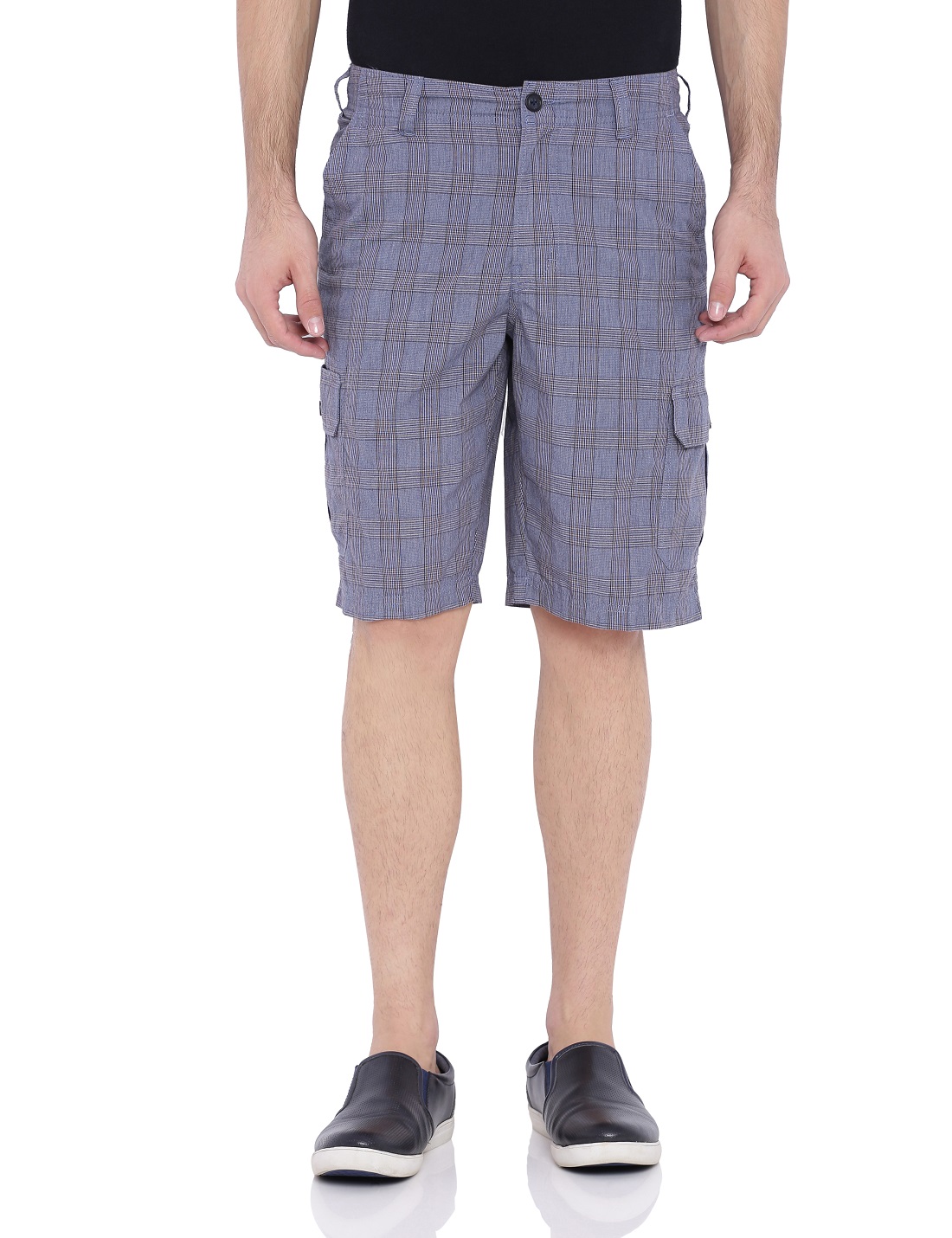 checkered cargo shorts