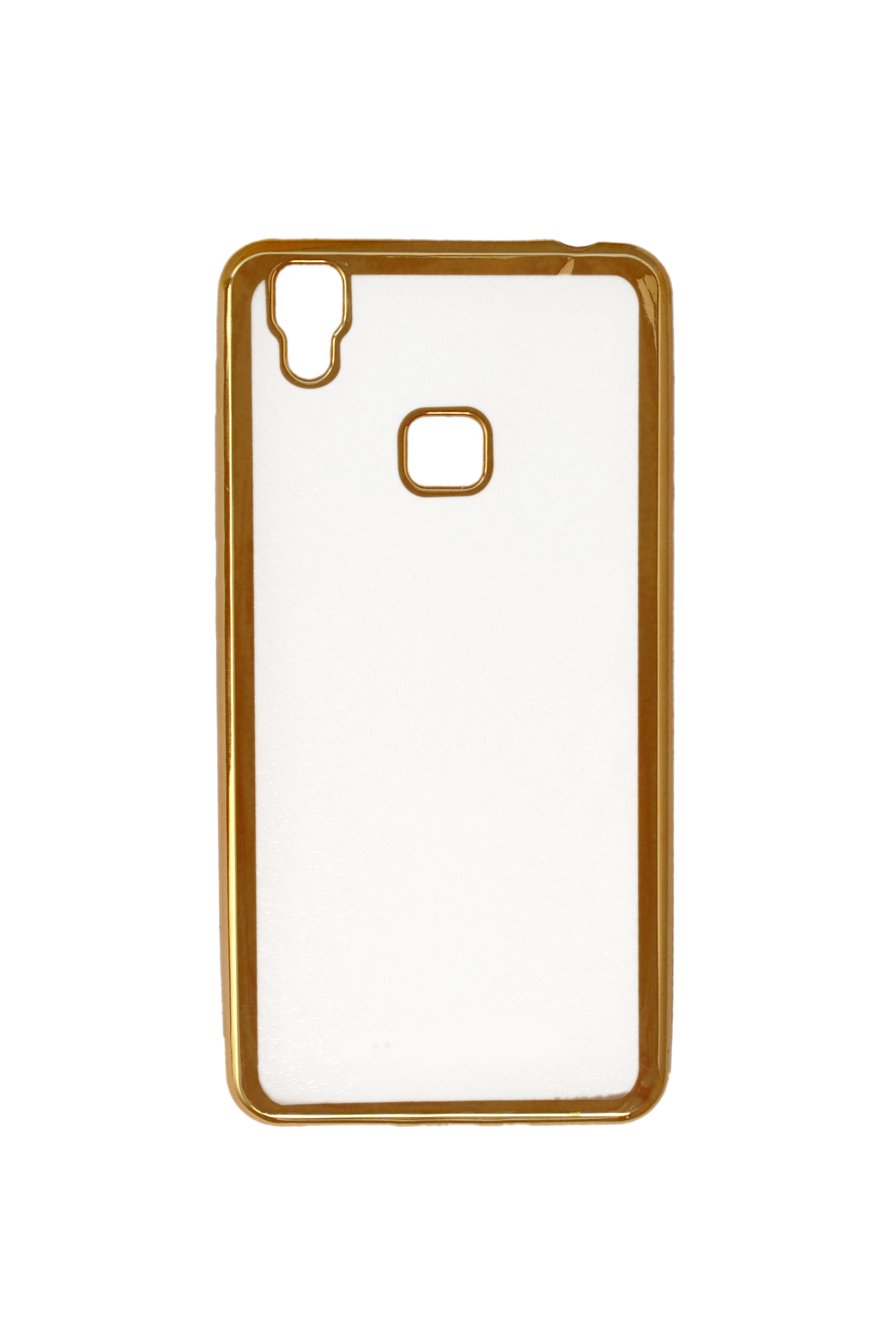 Novel Golden Chrome Transparent Back cover for vivo v3