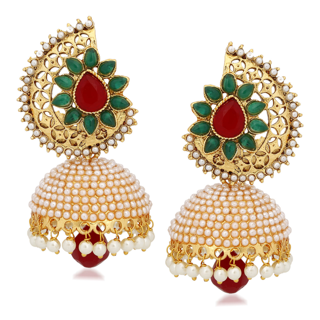 Buy Meenaz Kundan Pearl Jhumka Earrings For Women Girls in Traditional ...