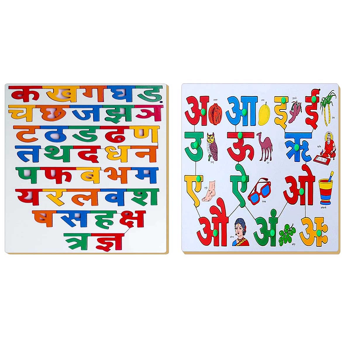 Buy Tomafo Wooden Toys Combo Deal Hindi Alphabets And Hindi Vowels With 