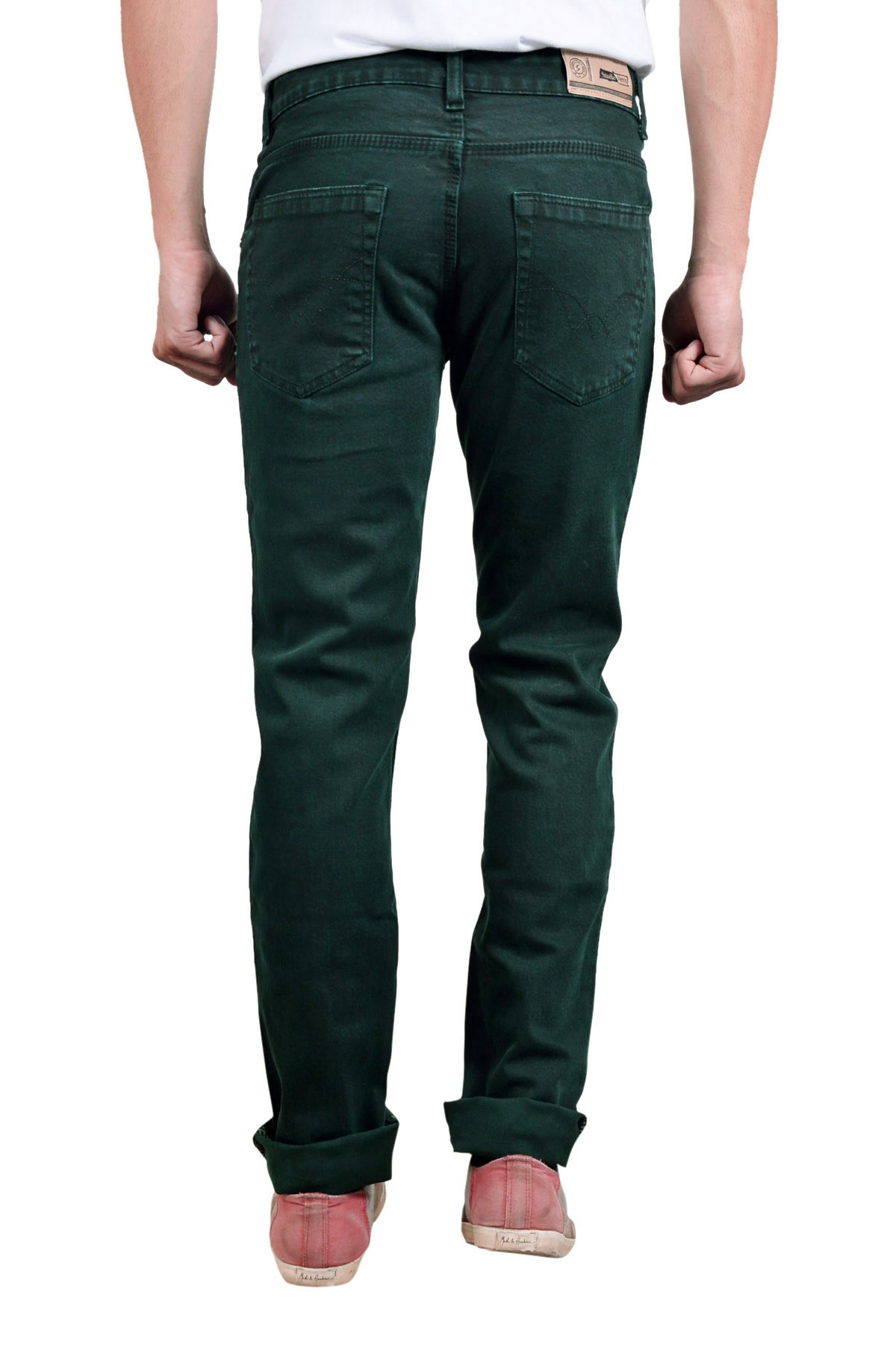 Buy Studio Nexx Dark Green Mens Regular fit jeans Online ₹1399 from