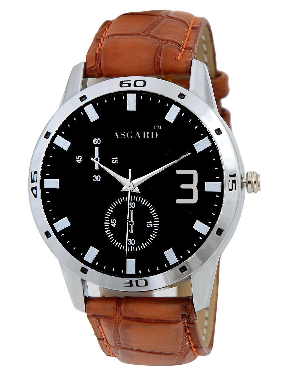 Buy Asgard Round Dail Brown Leather StrapMens Quartz Watch For Men