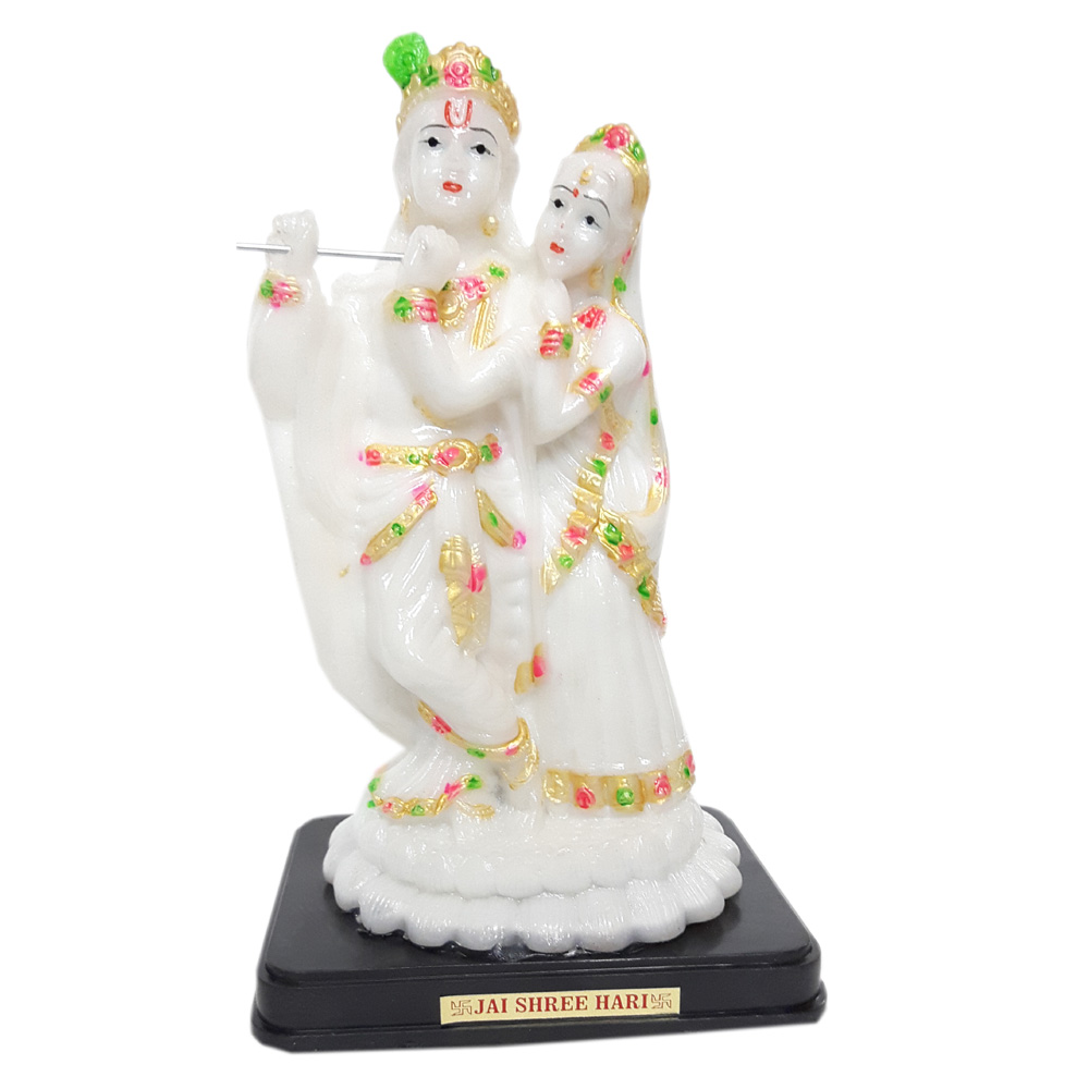 Buy Blue Lotus Radha Krishna radium glow idol Showpiece - 25 cm Online ...