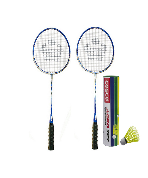 Buy Cosco CBX-400 Badminton Racket Pair With Aero 727 Nylon Shuttle ...