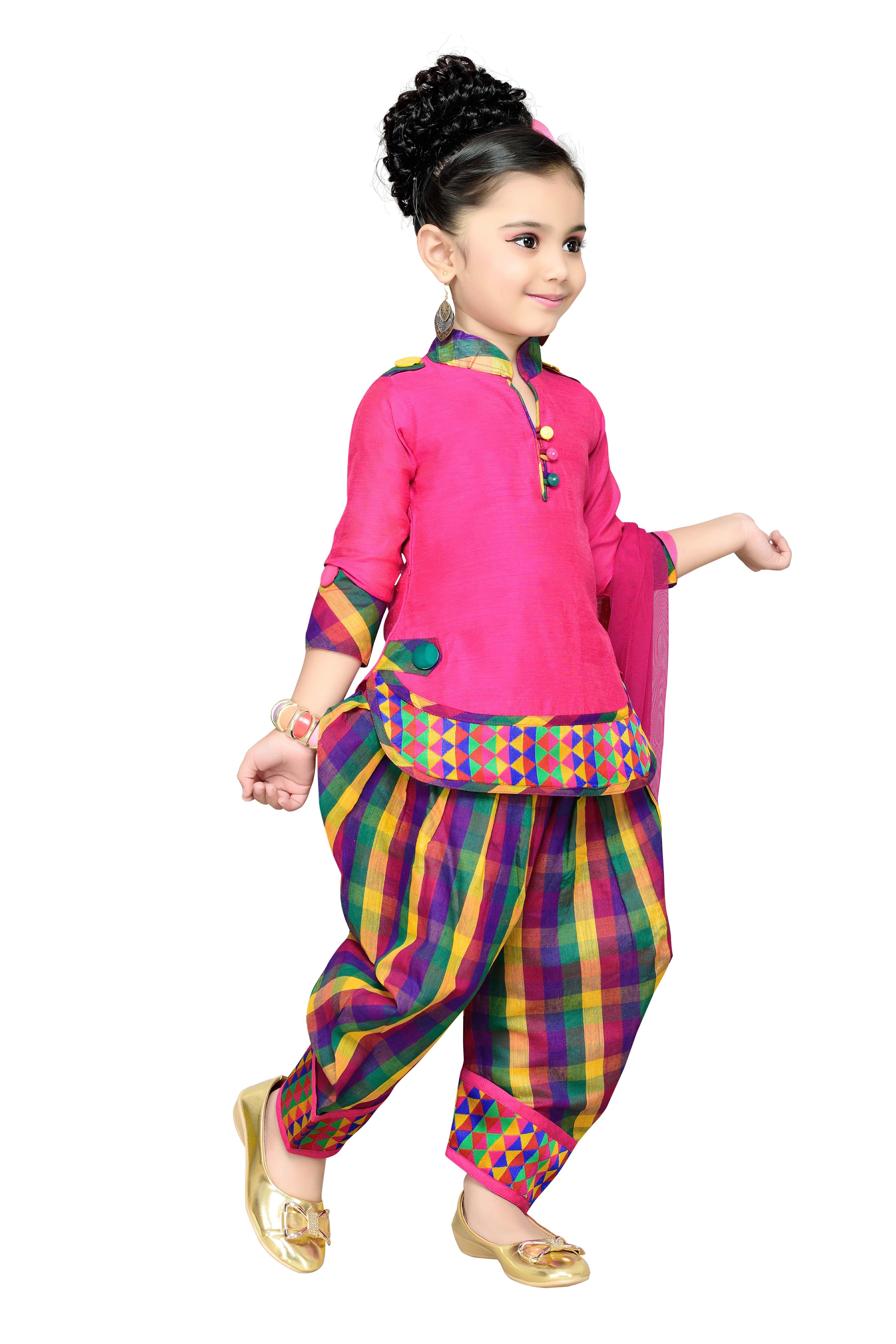 Buy Aarika Pink Cotton Patiala Suit Online @ ₹1499 from ShopClues