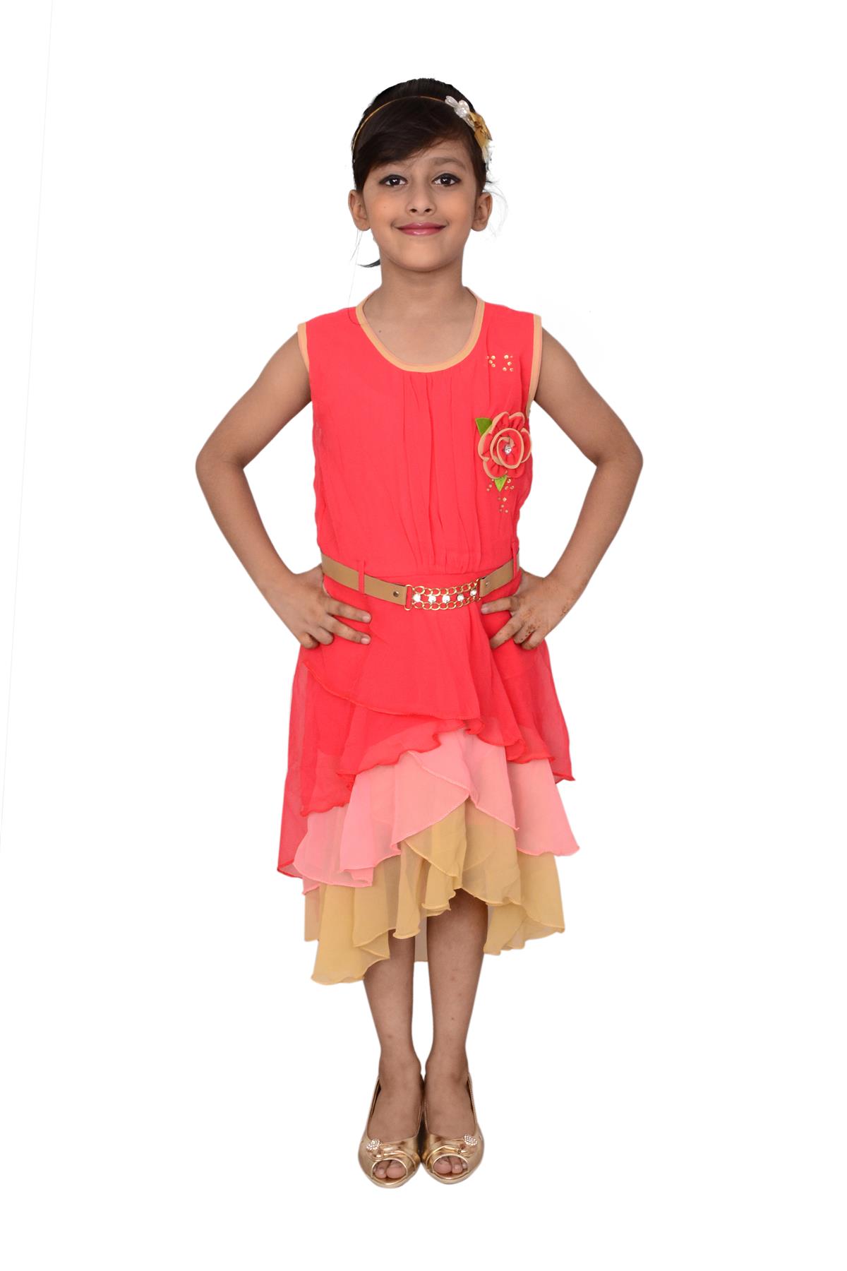 Buy Arshia Fashions girls party dresses sleeveless Party wear Layered dress Online ₹699