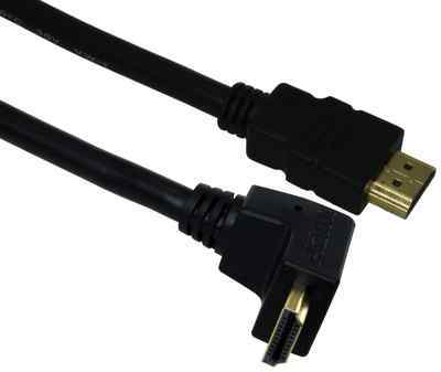 RIGHT ANGLE HDMI CABLE 1.3 HIGH SPEED GOLD PLATED LCD PLASMA 15M HD 15 ...