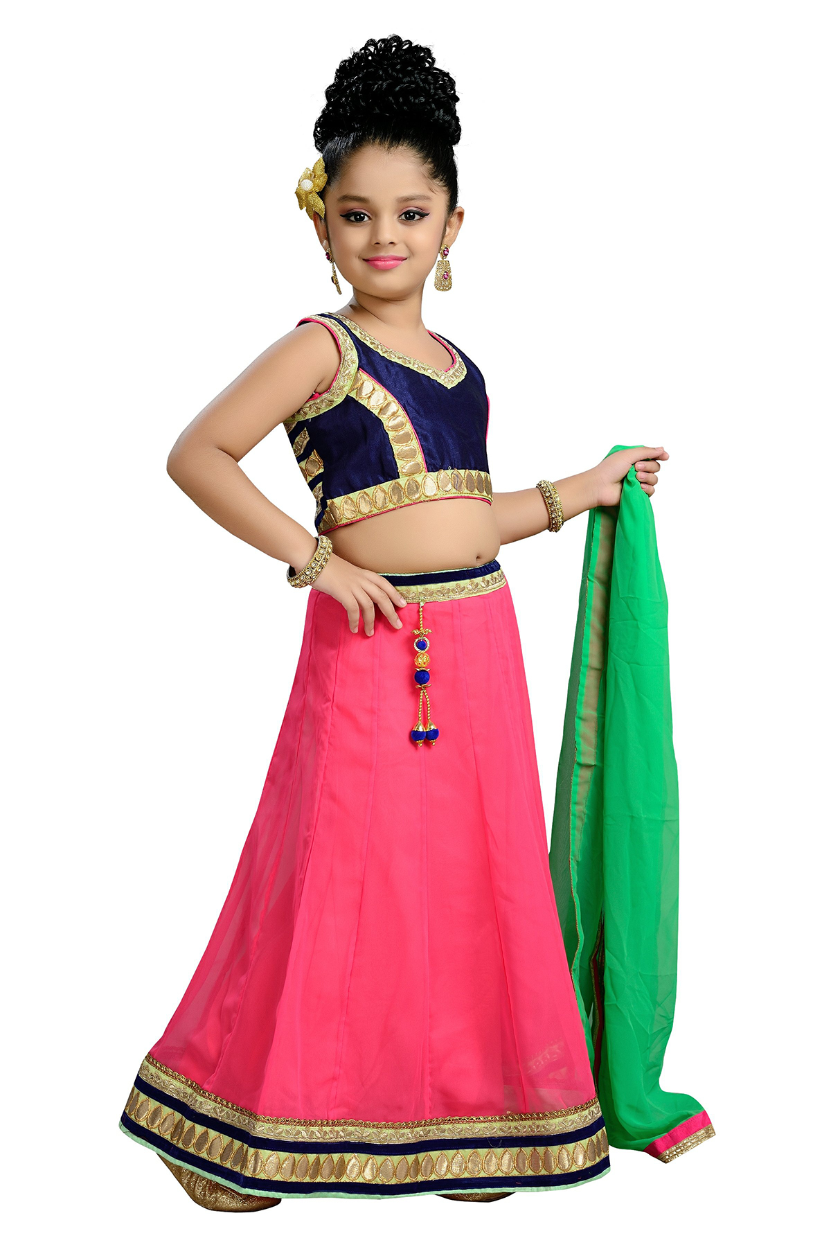 Buy Aarika Girls Gota Print Lehenga Choli Online @ ₹2999 from ShopClues