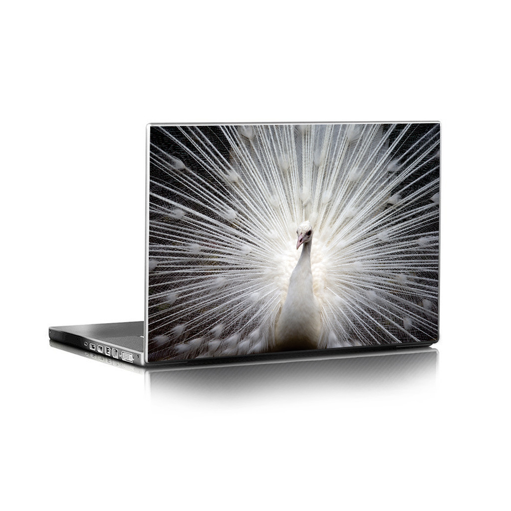 House Things White Peacock HD Laptop Skin