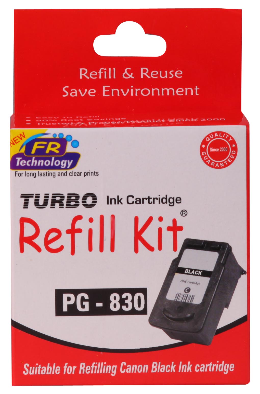 Buy Turbo ink refill kit for Canon 830 Black cartridge Online @ ₹354 ...