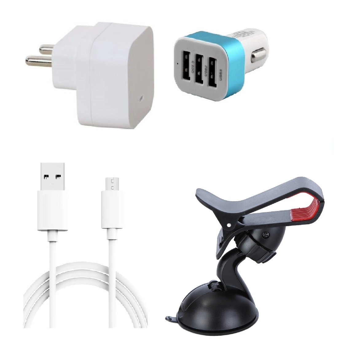 Buy Premium Quality + Proper 1.5 Amp USB Charger + 1.5 meter Copper Embedded USB Cable (Data