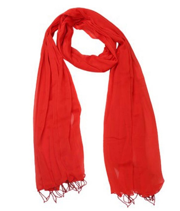 Red - Natural Dye Mul Cotton Bagh Print Dupatta 17