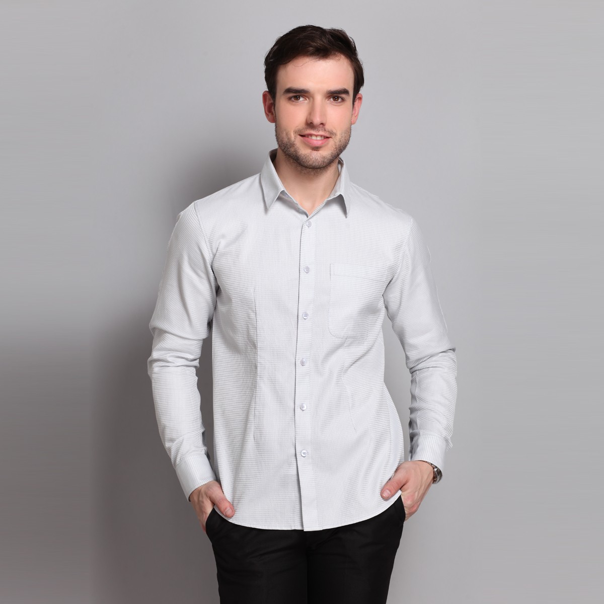 Online Full Sleeved Formal Shirt Without Side Seam Design 2 Prices ...