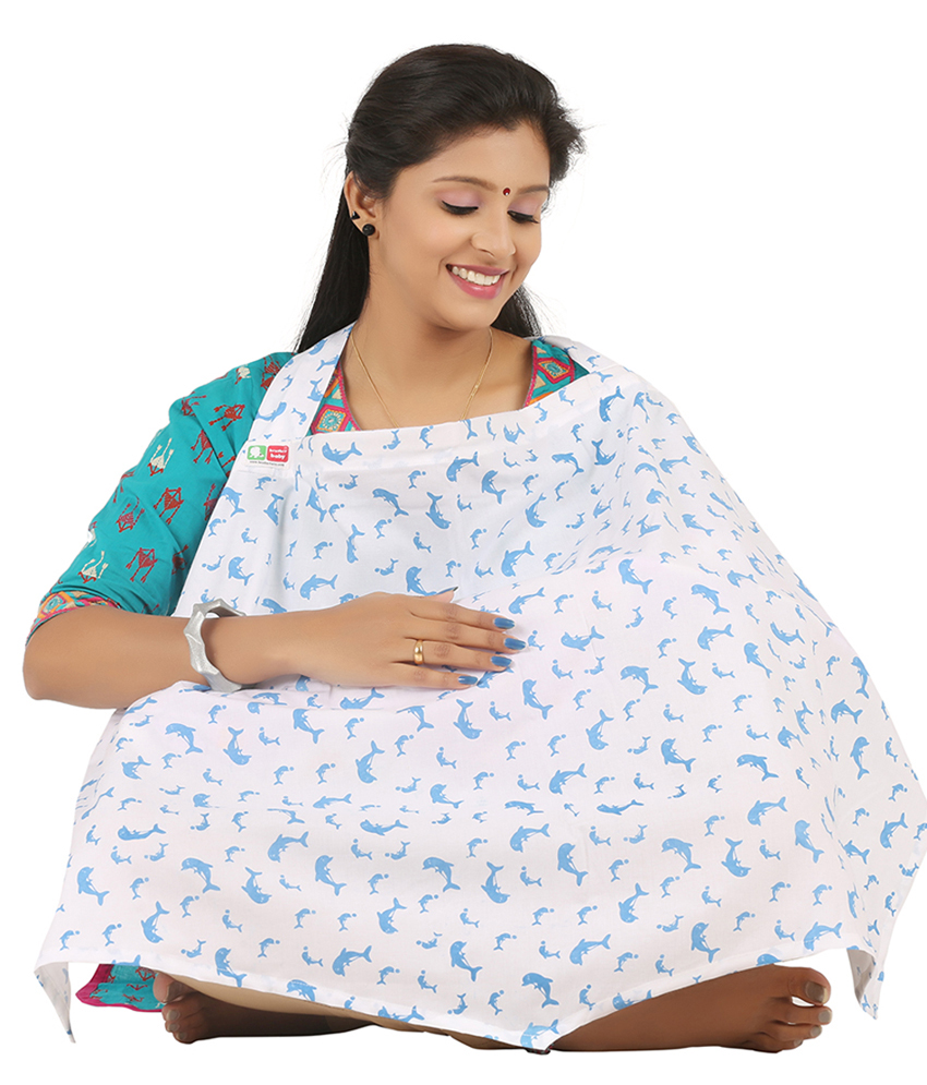 Buy Soft organic baby nursery feeding apron Single piece Online