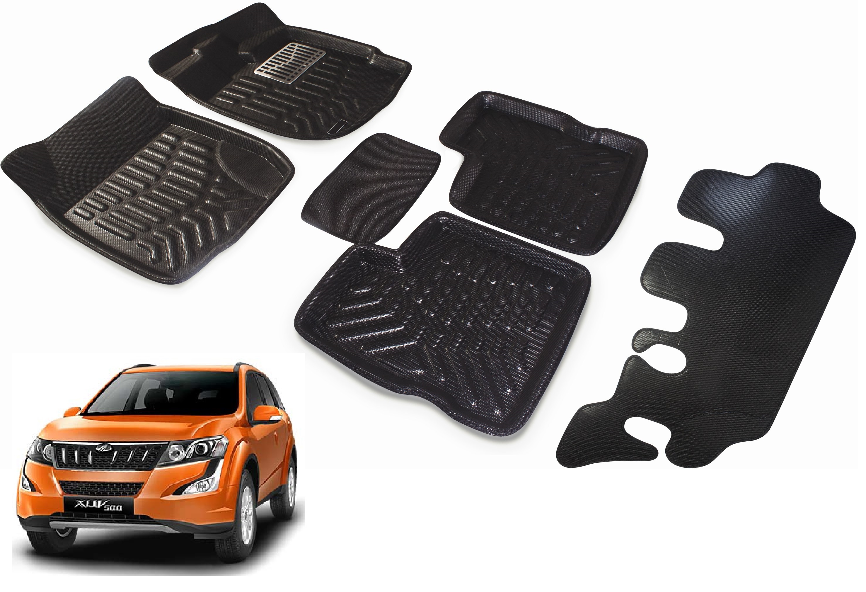 Buy Auto Hub 3D Mats For Mahindra Xuv 500 Black Online ₹3399 from