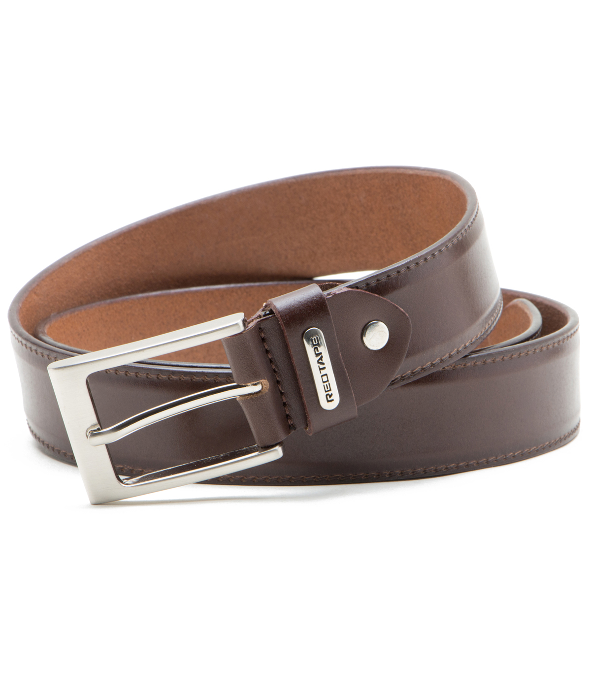Buy Red Tape Brown Leather Belt for Men RBL182 Online @ ₹1195 from ...