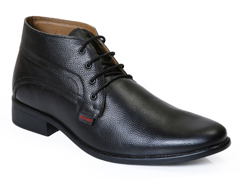 Buy Red Chief Black Men High Ankle Derby Formal Leather Shoes (RC2381 ...